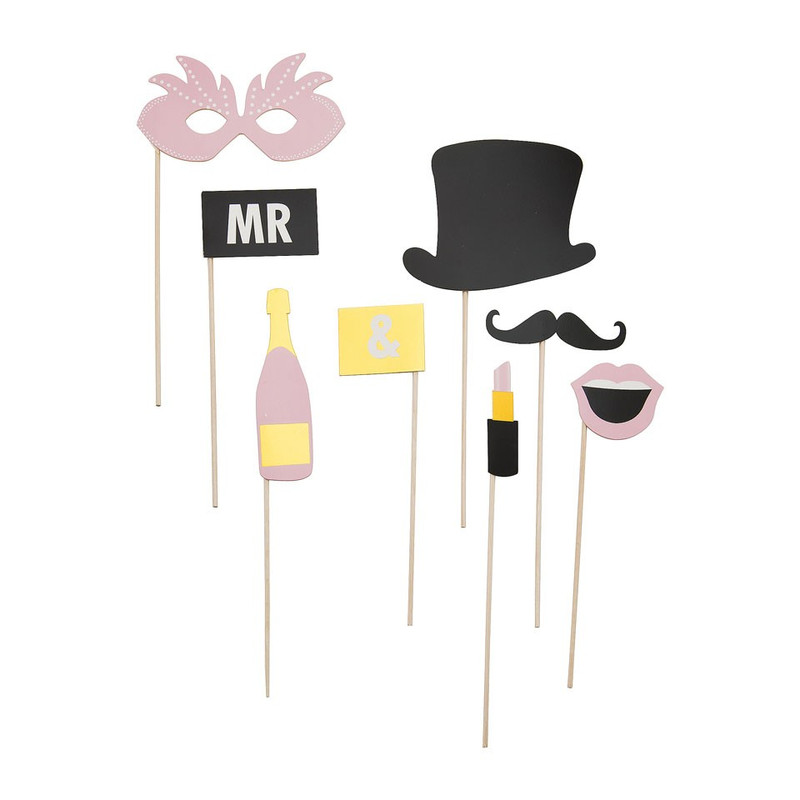 Fotoprops huwelijk - set van 20 