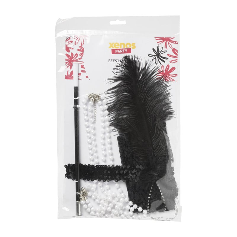 Feestset Charleston met accessoires - set van 5