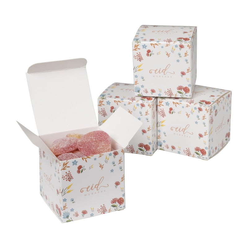 Snoepdoosje Eid Mubarak - set van 8 - 6.5x6.5x6.5 cm