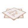 Servetten baby girl - roze/goudkleurig - set van 16