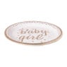 Bord baby girl - roze/koperkleurig - set van 8