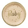 Bord baby - goudkleurig - set van 8
