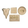 Bord baby - goudkleurig - set van 8