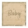 Servetten baby - goudkleurig - set van 16