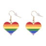 Hartjes oorbellen - regenboog 
