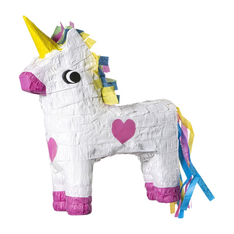 Pinata xl unicorn - wit - 45x30x10 cm