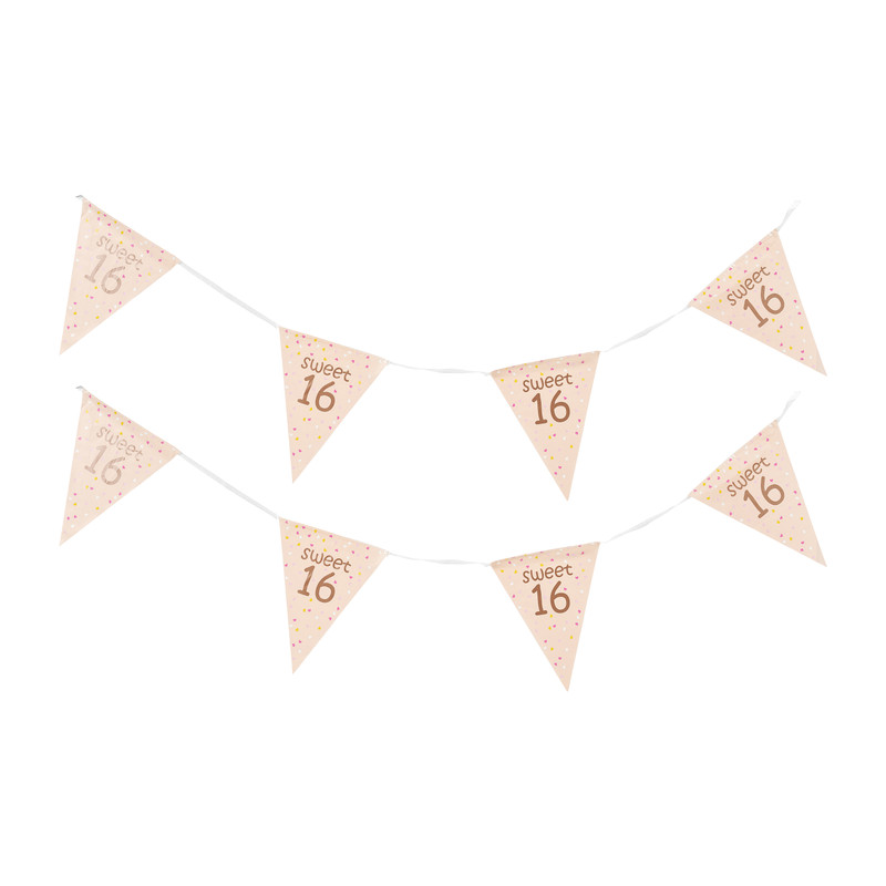 Vlaggenlijn sweet 16 - 6 meter