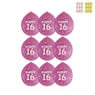 Ballon 16 jaar - diverse kleuren - set van 9
