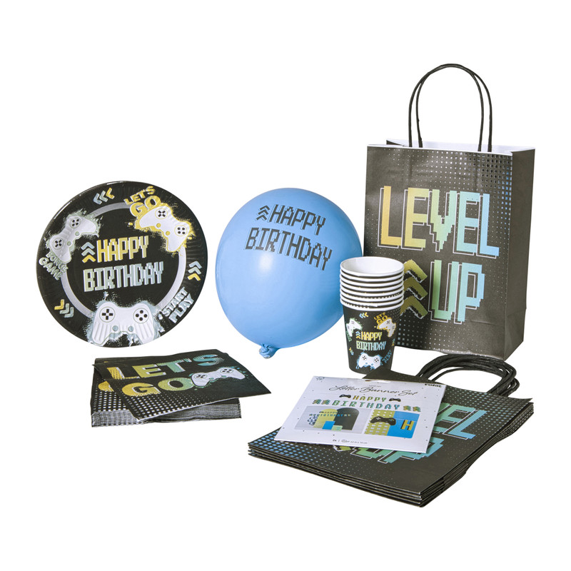 Papieren tasjes level up - set van 6