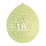Ballon 18 jaar - set van 9