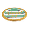 Bordjes Yeah! 21 - groen/goud/wit - set van 8