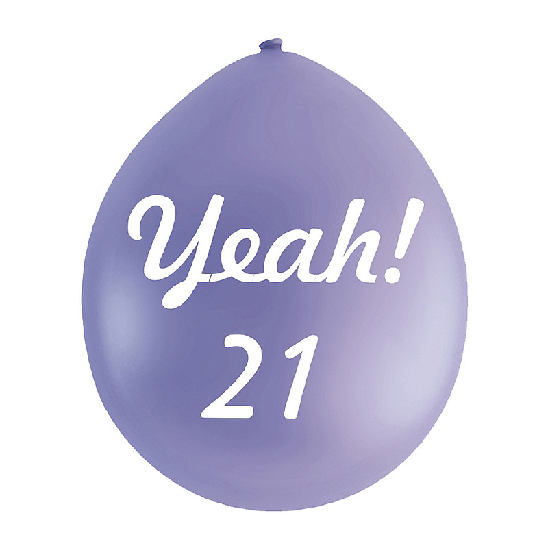 Ballon 21 jaar - set van 9