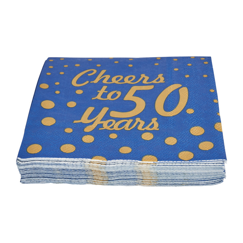 Servetten - cheers to 50 - set van 20 