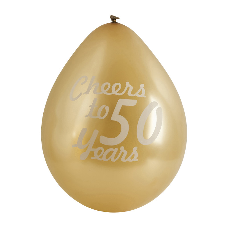 Ballonnen Cheers to 50 Years - set van 9