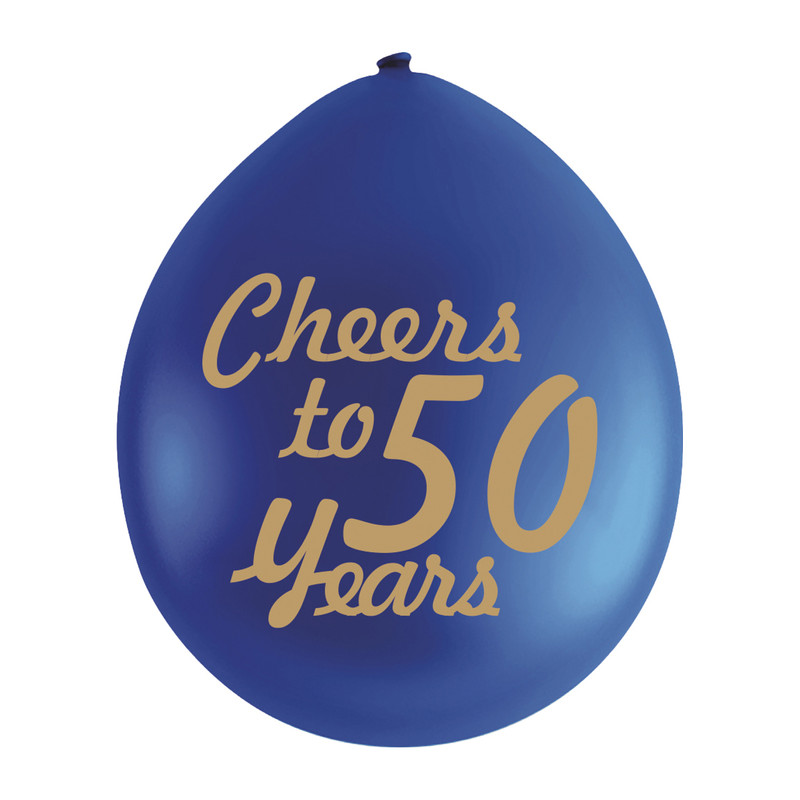 Ballonnen Cheers to 50 Years - set van 9