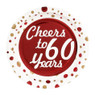 Bordjes Cheers to 60 Years - set van 8