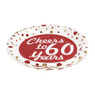Bordjes Cheers to 60 Years - set van 8