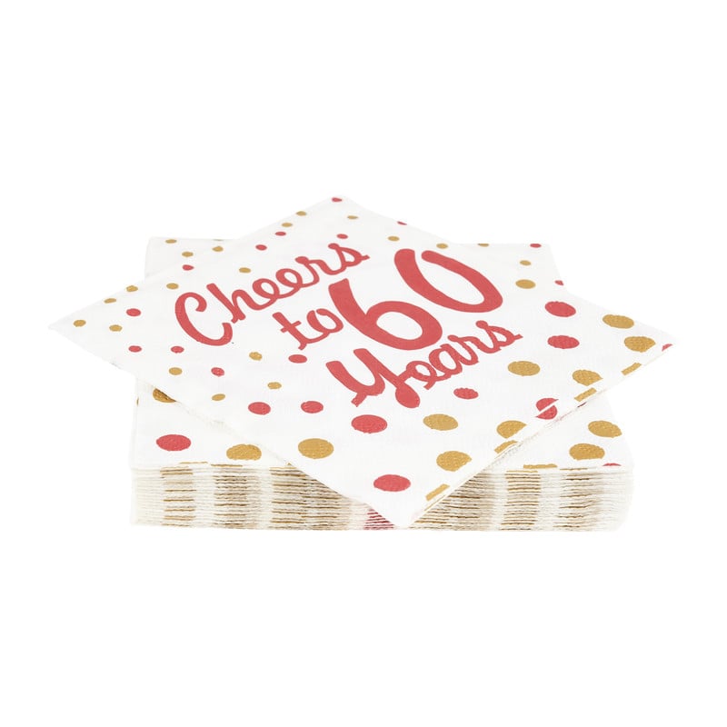 Servetten Cheers to 60 Years - set van 16
