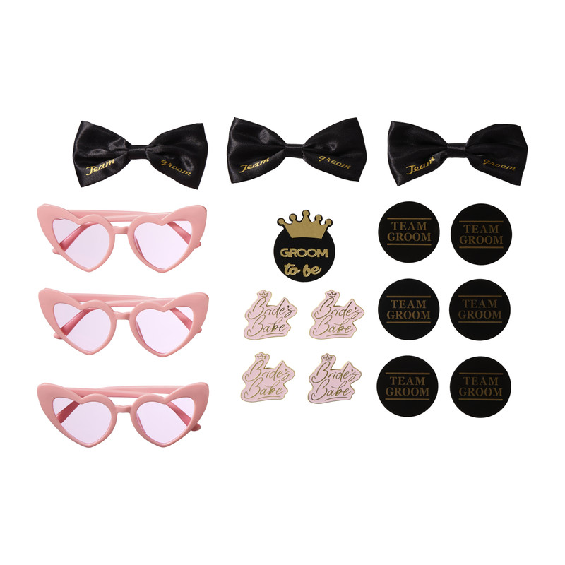 Party bril bride to be - roze - set van 3