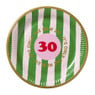 Papieren bordjes 30 jaar - roze - set van 8
