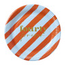 Papieren bordjes 40 jaar - blauw - set van 8