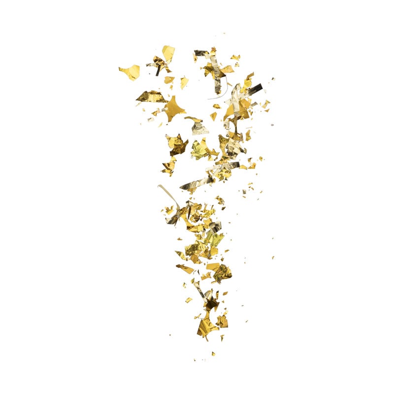 Confettikanon - goud - 30 cm 