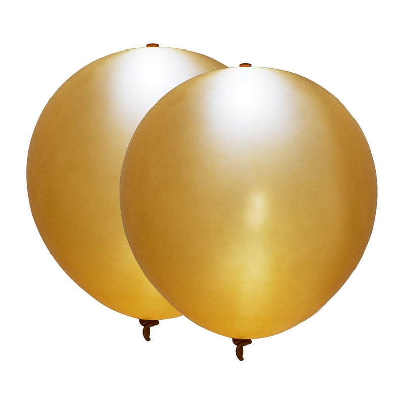 Led ballon - goud - set van 2