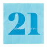 Servetten 21 jaar - blauw - set van 20