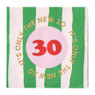 Servetten 30 jaar - groen - set van 20