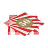 Servetten 50 jaar - rood - set van 20