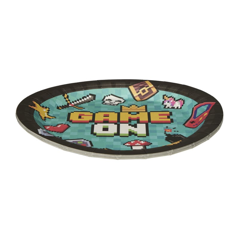Papieren borden game - multikleur - set van 8