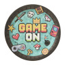 Papieren borden game - multikleur - set van 8