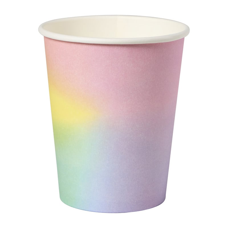 Papieren beker magic - multikleur - set van 8