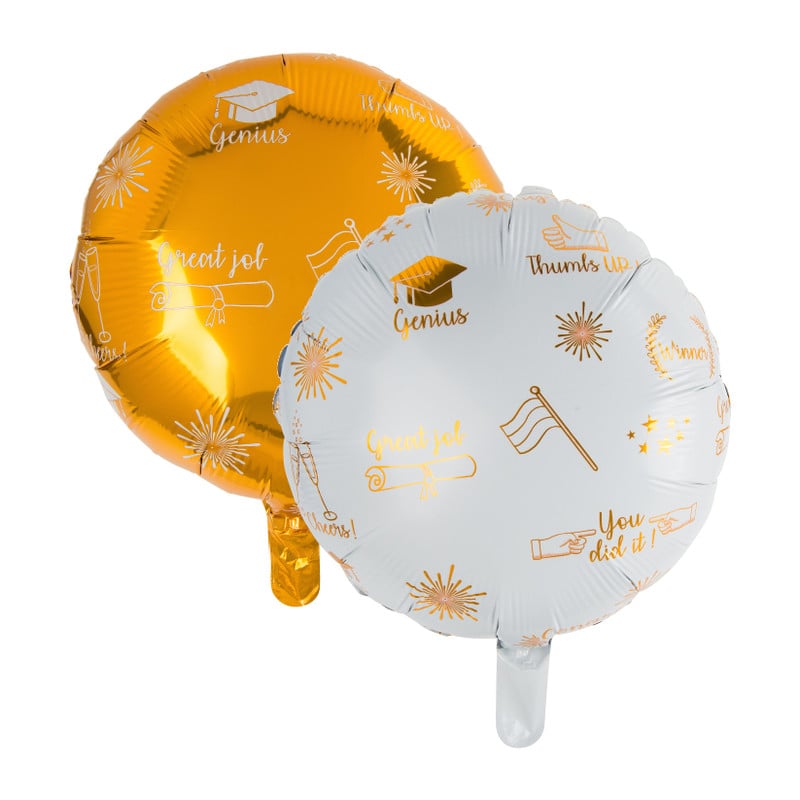 Folie ballon geslaagd - set van 2