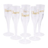 Plastic champagneglazen - cheers - set van 6