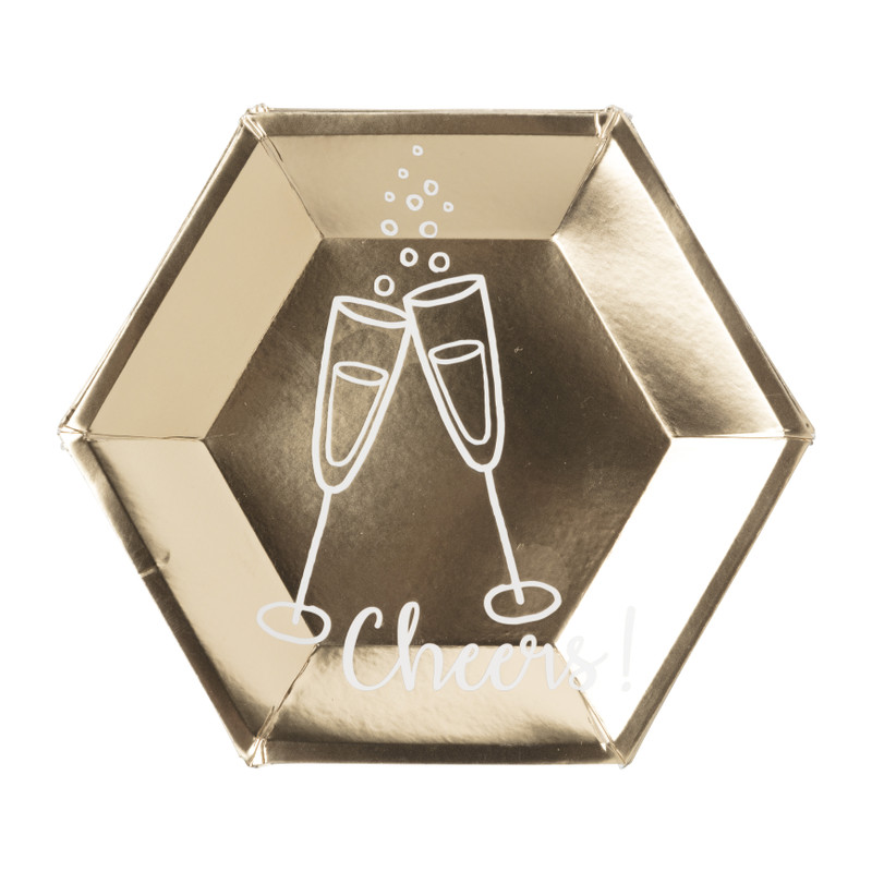 Bord cheers - ⌀18 cm - set van 8