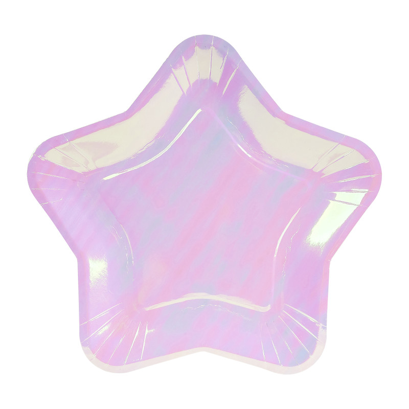 Bordjes ster - roze -set van 8