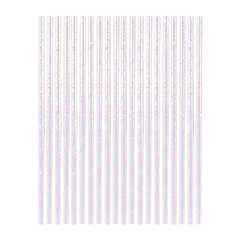 Rietjes zilverkleurig - set van 24