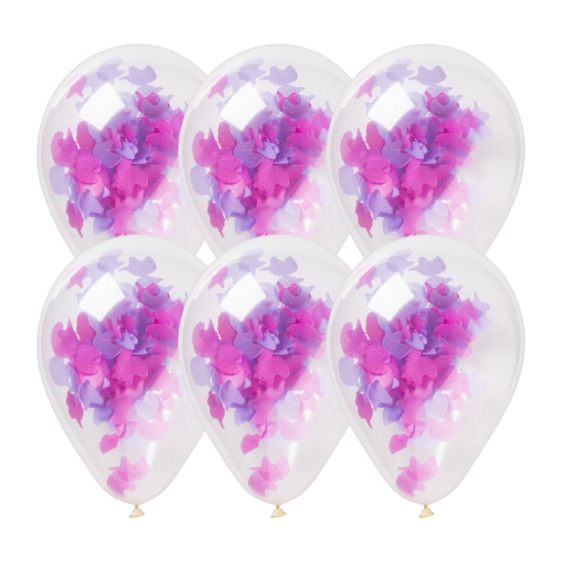 Confettiballonnen unicorn - set van 6