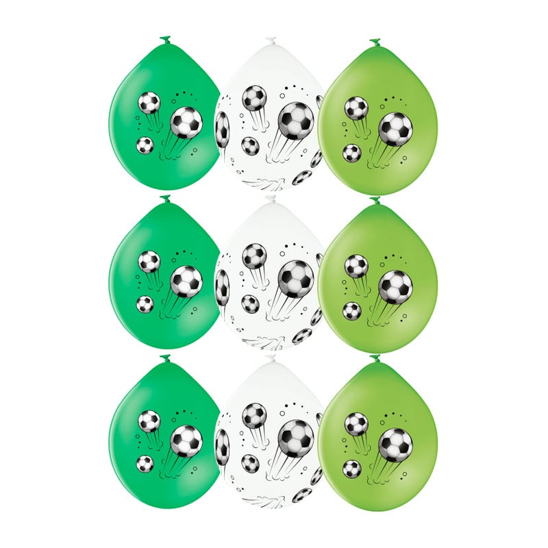 Ballonnen soccer - set van 9