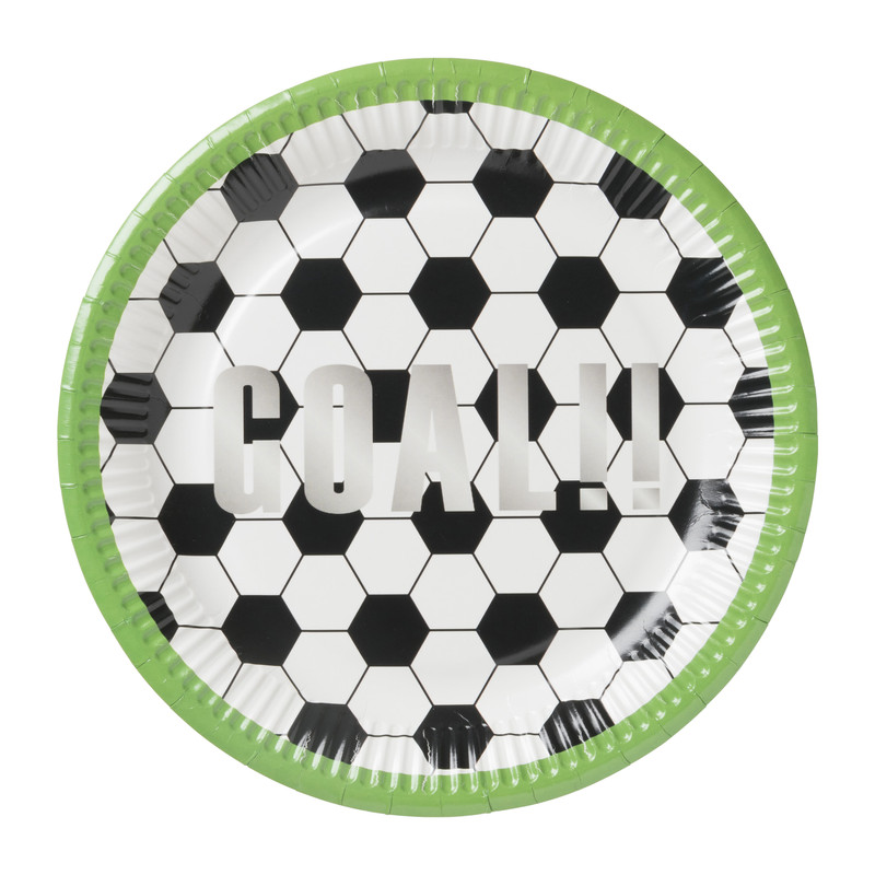 Bord Voetbal - set van 8 - ø23 cm