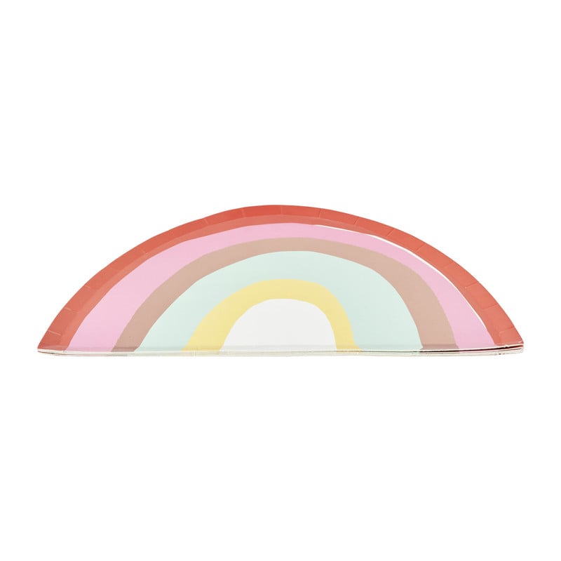 Bordjes regenboog - groot -  set van 8 