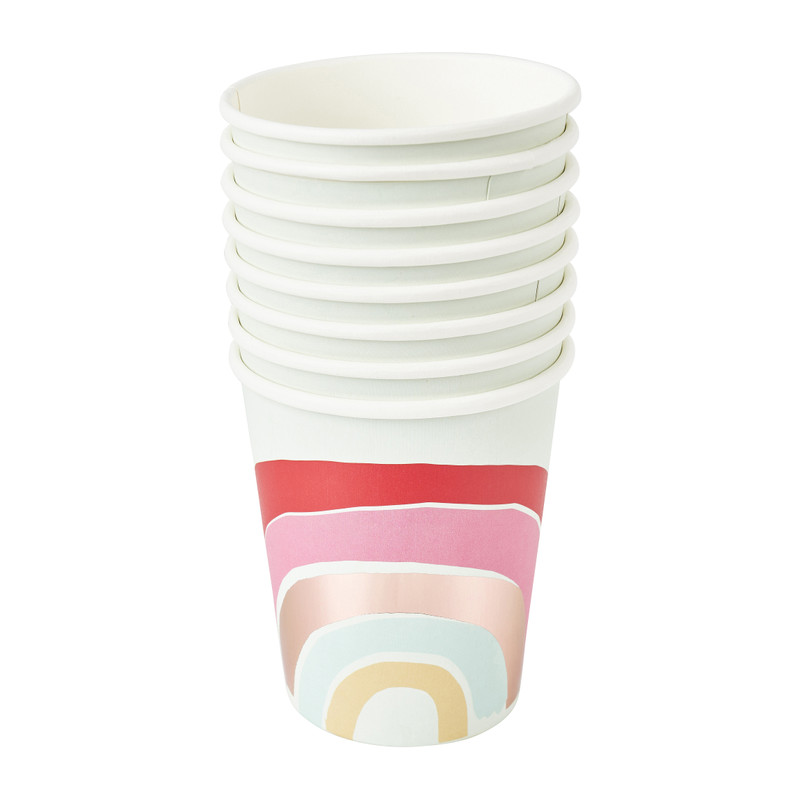 Bekers regenboog - set van 8