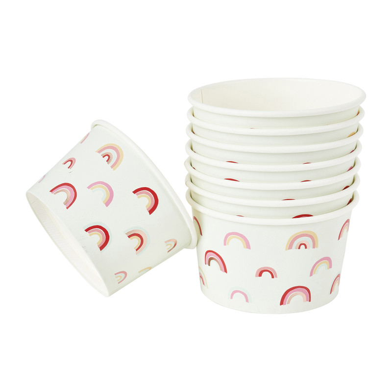 Snackcups regenboog - set van 8