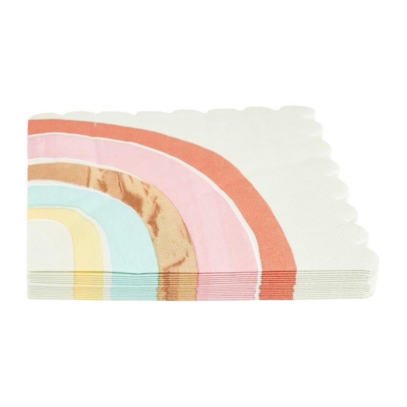 Servetten regenboog - set van 16