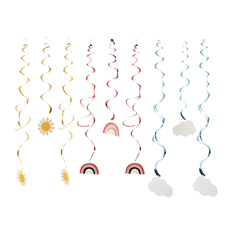 Swirl rainbow - set van 9