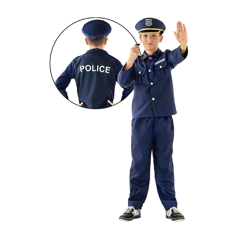 Politiepak met pet - maat 116/134