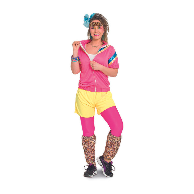 Jaren 80 trainingspak - dames - maat S/M - 3-delig