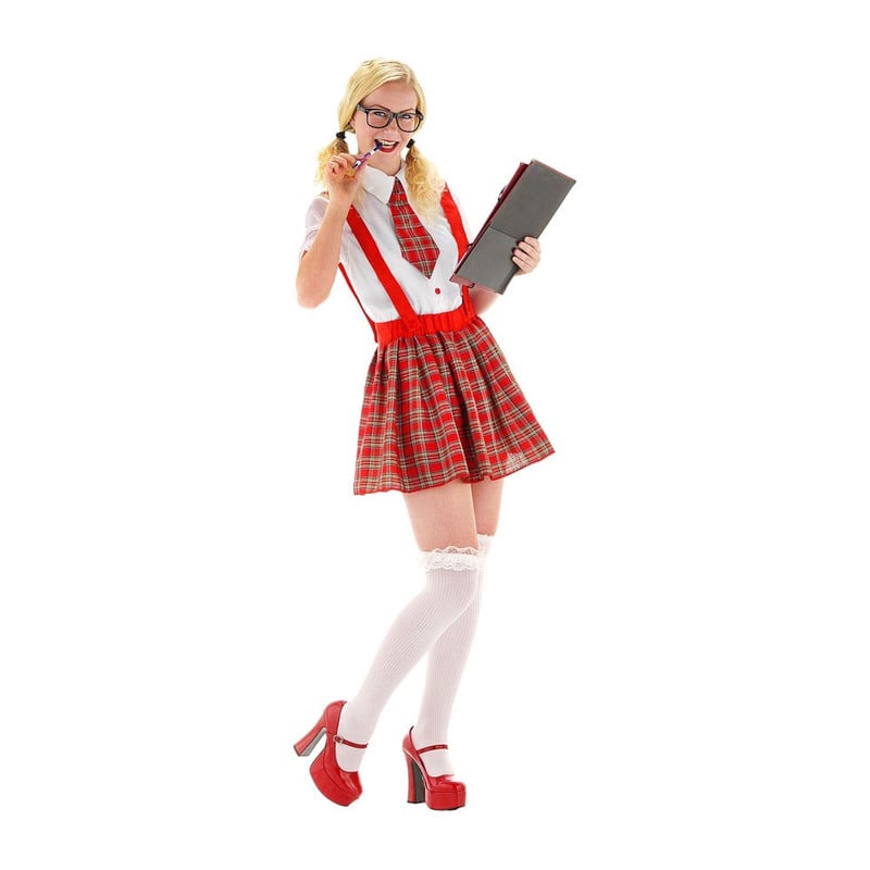 Sexy Nerdmeisje pakje - maat S/M - 3-delig