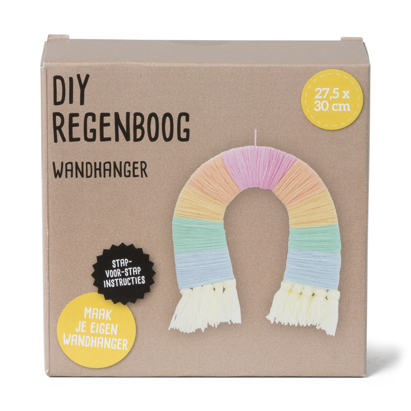 DIY regenboog wandhanger - 27.5x30 cm